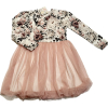 Sukienka bawełniana WIZYTOWA  PEONIE -Bambarillo - BOMBKA Rozmiary od 104 do 146